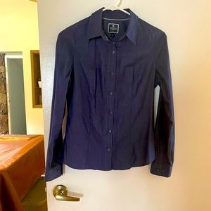 Express navy blue button down